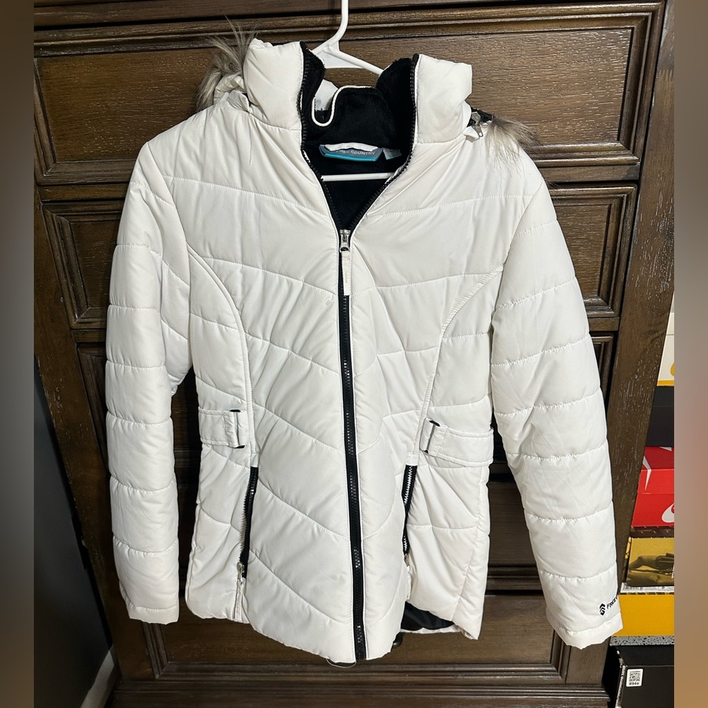 Women's White Quilted Jacket
